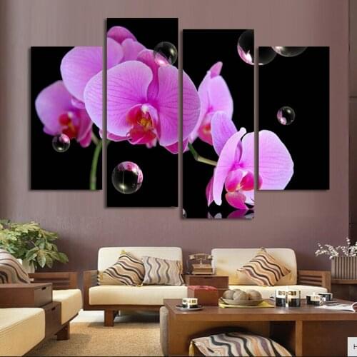Fashion New 4 Piece Hot Sell Modern Canvas Painting Wall art Home Decoration Flowers Art Picture Paint on Canvas Prints