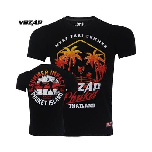 VSZAP MMA Boxing BJJ Coconut tree T Shirt Mens Compression Shirt Fitness Muscle Fight Muay Thai Tees Jiu Jitsu Tight Fightwear