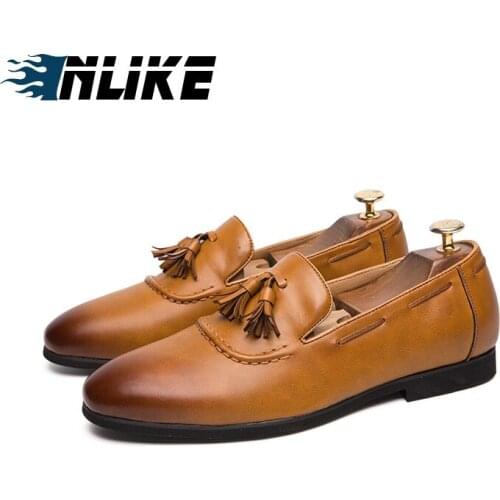Men Shoes Big Size England Trend Casual Shoes MalePu Leather Oxford Leather Slip On Dress Shoes