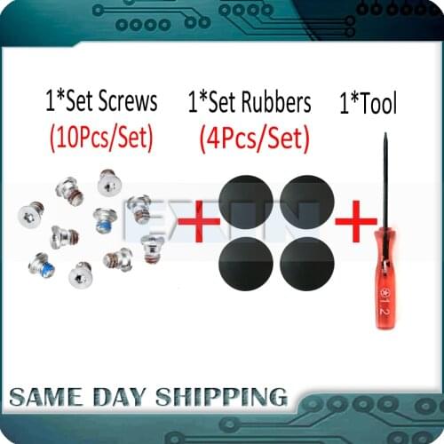 OEM NEW 4Pcs Laptop A1425 A1502 A1398 Rubber Bottom Case Cover Feet Foot Kit+Screws Set+Tool for Macbook Pro 13" 15" 2012-15