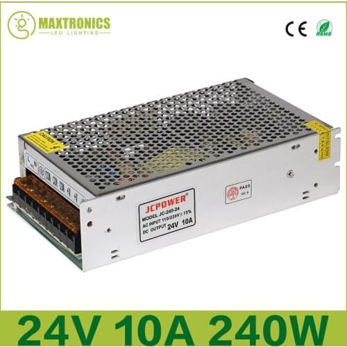 Wholesale price DC 24V 10A 240W Regulated Switching Power Supply For LED Strip Lights
