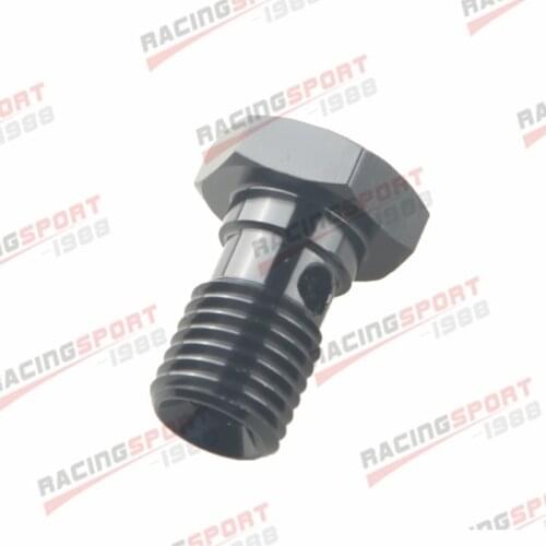Banjo Bolt M12 x 1.5 Banjo Bolt Brake Adapter Black