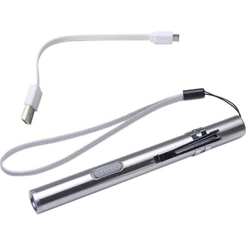 Portable mini Flashlights USB Rechargeable LED Flashlights Waterproof Mini Torch Keychain Lamp