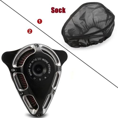 Fit For Harley 96-03 XL1200S Sportster Sport xl883 1200 Rain Socker Cover Turnable Air Cleaner Red Filter