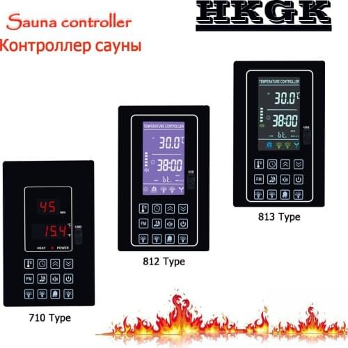 220V110V 30A Dry steam room sauna room Temperature Controller for control temperature,light,fan etc，3 panel types optional