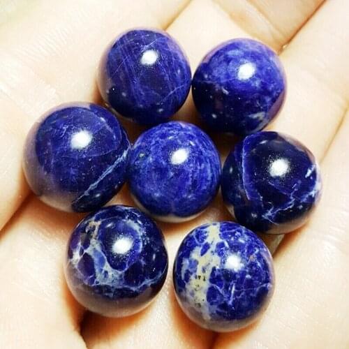 Blue sodalite crystal sphere quartz ball reiki healing natural stone and minerals home decoration for gift 7pcs