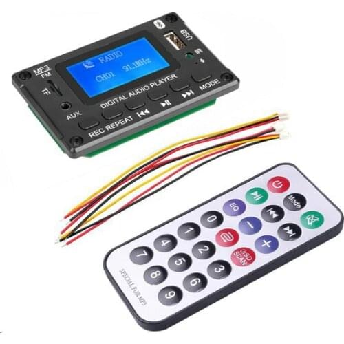 SOTAMIA 12V LCD MP3 Decoder Board Bluetooth 5.0 Audio Receiver WMA WMA FLAC APE Lossless Decoding USB TF FM With Lyrics Display