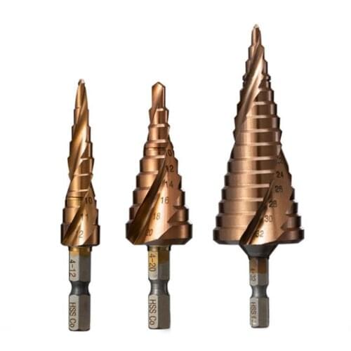 M35 cobalt step drill bit hex shank stainless steel hole opener reaming drill bit steel plate