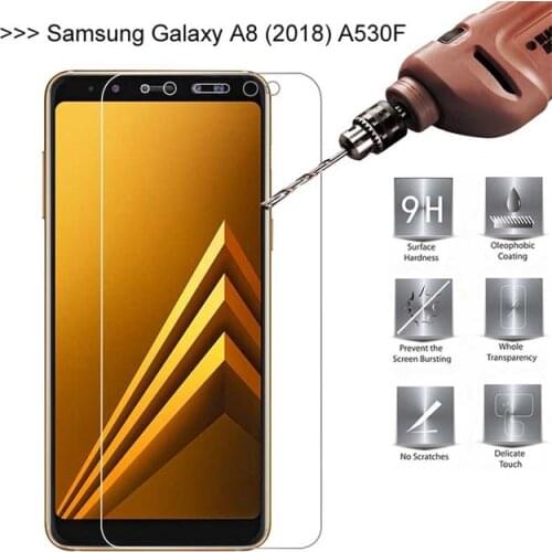 2.5D Tempered Glass For Samsung Galaxy A8 2018 Protective Film 9H Explosion-proof LCD Screen Protector For A530F SM-A530F A530