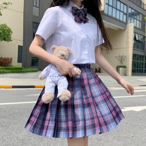 Womens Skirt Summer Pleated Skirt Girls High Waist Skirt Female Sex Skirt Gothic Short Skirt Plaid Skirt Campus Mini Skirt y2k