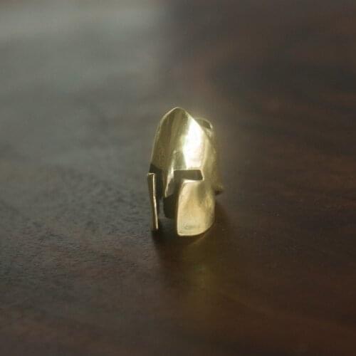 1PC Sparta Spartan Helmet Brass EDC Paracord Beads Knife Beads Rope Cord Bracelet Beads Lanyard Pendants Outdoor Accessories