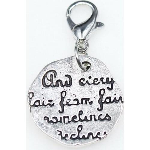 10pcs/lot Dangle Charms Lobster Clasp DIY Bracelet Bangles Necklace Pendants Jewelry Hanging Charms