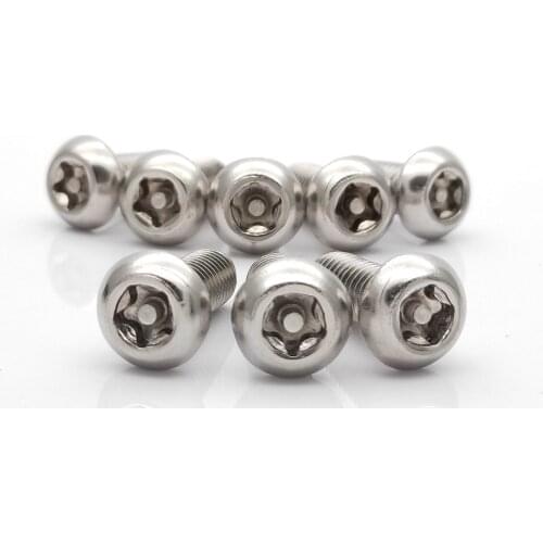 10pcs M3 M4 M5 M6 pan head screws pentalobe with column bolts round pentagonal plum screw anti-theft bolt 304 stainless steel