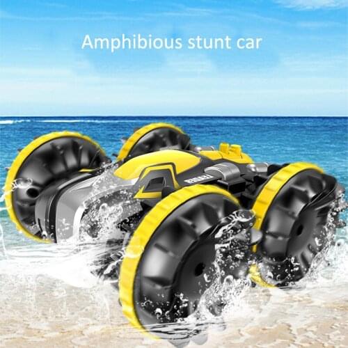 Rc Cars Water & Land 2 IN 1 Remote Control Car Waterproof Driving On Water And Land 360 Rotate 2.4G Double Side Flip Stunt Car