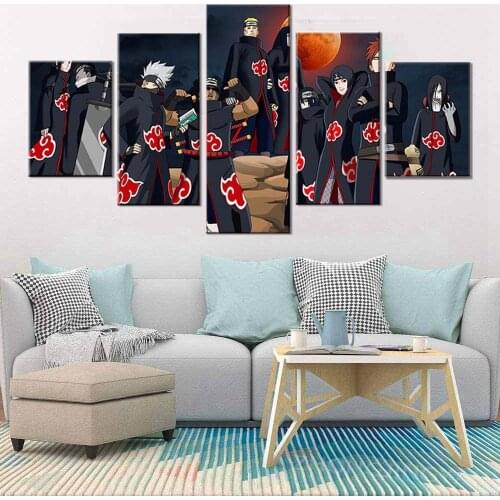 5 Piece Wall Art Canvas Anime Manga Ninja Figure Posters Pictures Modern Home Decor Prints Living Room Decoration Paintings