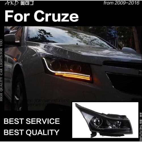 AKD Car Styling Head Lamp for Chevrolet Cruze Headlight 2009-2016 Double Lens LED DRL LED Signal Hid Bi Xenon Auto Accessories