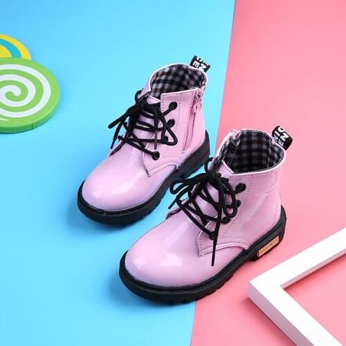 Hot Sale Childrens Autumn And Winter New Candy Color Fashion Martin Boots Kids Single Boots Boys Girls Teenager Shoes