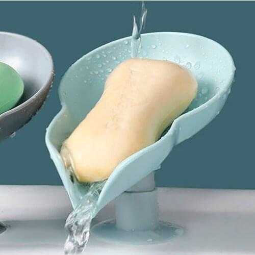 Suction Cup Soap Dish Stand Bathroom Soap Holder Plastic Drain Soap Box Sponge Storage Plate Tray Bathroom Accessories Gadgets