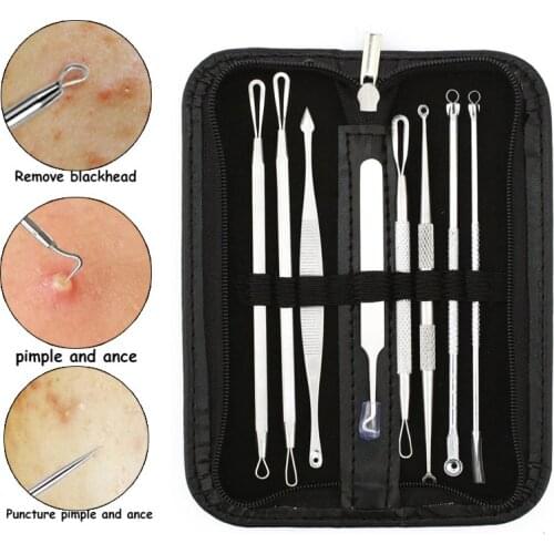 Blackhead Remover Tool Needles for Squeezing Acne Tools Spoon for Face Cleaning Comedone Extractor Pore Cleaner Black Dot Pimple
