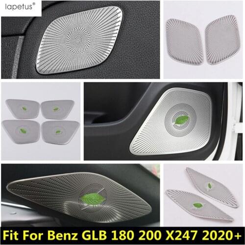 Car Door Pillar A Tweeter Speaker Cover Trim Stainless Steel Interior Accessories For Mercedes-Benz GLB 180 200 X247 2020 2021