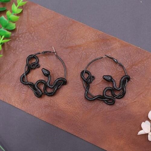 Fashion Exaggerated Vintage Dragon Snake Hoop Earrings For Women Party Gifts Jewellery Accessories SAE489