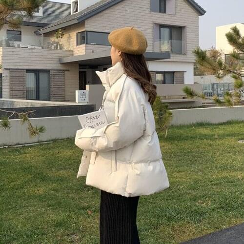 Winter New Cotton Jacket Female Short Korean Version of Down Cotton Jacket Cotton Jacket Students Bread Clothes Jacket