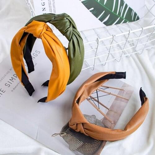 Fashion Daily Hair Hoop Simple Design Convenient Novel Elegant Pure Solid Color Knot Head Band Student Hair Accessories Casual