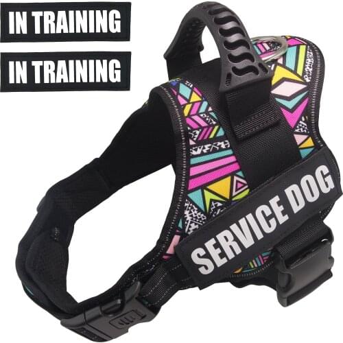 PET-K9 Dog Harness, Service Dog Vest No-Pull Reflective Breathable Adjustable Pet Vest Harness for Outdoor Walk Training