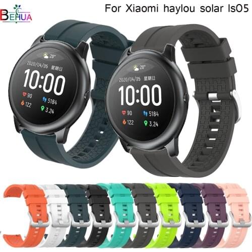 Behua silicone 22mm watchband For Xiaomi haylou solar ls05 straps Accessory smartwatch wristband bracelet For Haylou Solar LS05