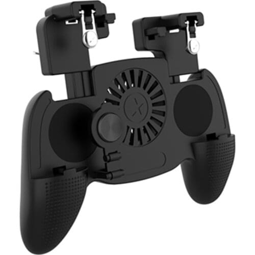 Smart Phone Gaming Trigger for PUBG Mobile Gamepad Fire Aim Key L1 R1 Shooter Pubg Controller Cooler Fan with 4000mAh Power Bank