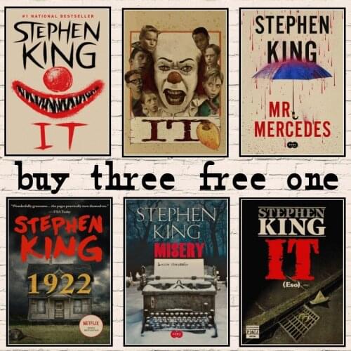 Stephen Kings It Home Furnishing decoration Kraft Classic horror Movie Poster Drawing core Wall stickers