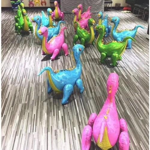 1pc Giant 4D Walking Dinosaur Foil Balloons Birthday Party Decorations Kids Babyshower childrens Dinosaur Party Decor Globos