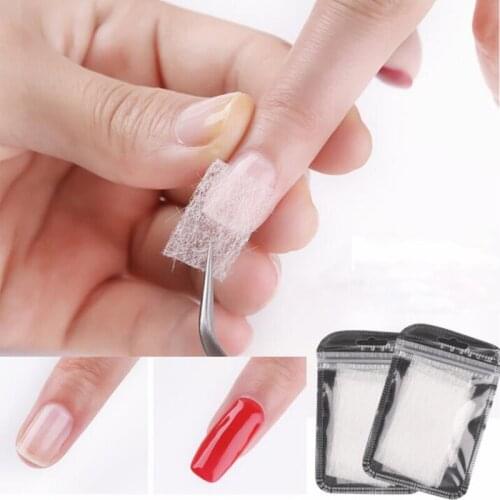 Nail Art Silk Fiberglass for Nail Extension Form Non-Woven Silks UV Gel Building Fiber French Acrylic DIY Manicure Accessory