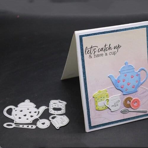 YINISE SCRAPBOOK Metal Cutting Dies For Scrapbooking Stencils TEAPOT DIY PAPER Album Cards Making Embossing Die CUT Cuts CUTTER