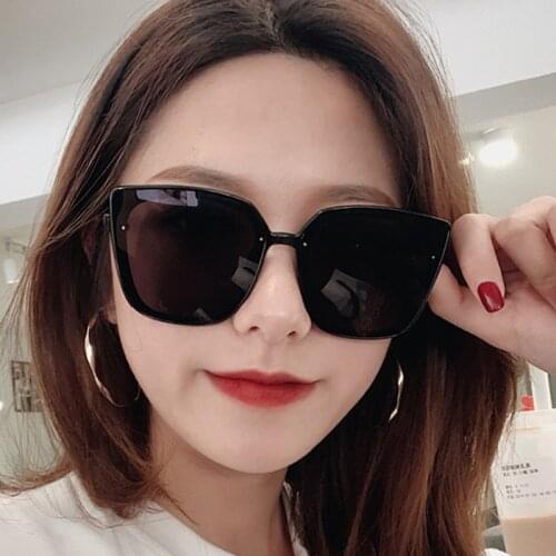 HKNA New Square Sunglasses Women 2021 Oversized Gradient Sun Glasses for Women Wild Vintage Mirror Gafas De Sol Mujer Unisex