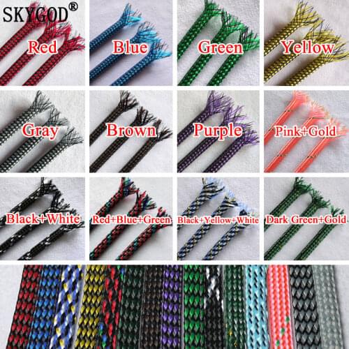 PP Cotton Mixed PET Yarn Expanded Braid Sleeve 4mm 8mm 12mm Soft Wire Wrap Insulated Cable Protection Line Harness Sheath