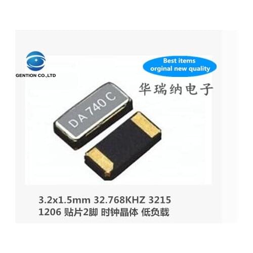 10pcs 100% orginal new 7PF TXC passive SMD crystal oscillator 3215 32.768KHZ 32.768K 3.2x1.5mm 2 feet