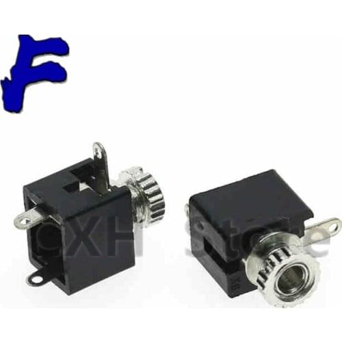 10Pcs PJ201M 2.5mm Female Audio Connector 3 Pin DIP Headphone Jack Socket Mono Channel PJ-201M