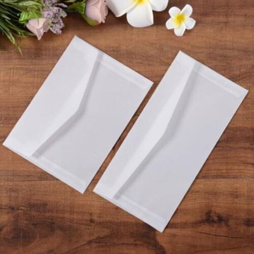 100pcs Blank Translucent Envelopes DIY Multifunction Gift Card Envelope for Birthday Wedding Birthday Invitation