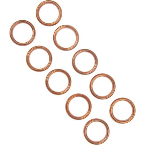 10x Motorcycle Exhaust Muffler Pipe Gaskets For Jialing JH70 CG125 250