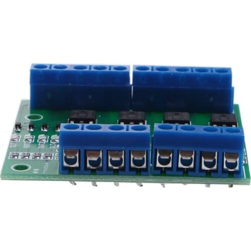 MOS 4-Channel Plc Amplifier Circuit Board PWM Input Steady 3.7-27V DC 10A Circuit Board for Motor LED 4 Way 4ch Diy