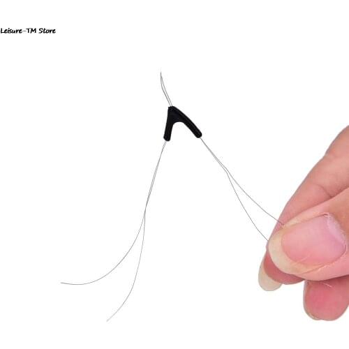 50Pcs/pcak Double Hooks Contactor Device Line Space Bifurcation Eight Type Space Bean Line Swivel Tool Fishing Accessories