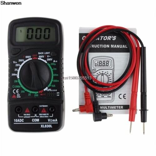 AIMOMETER XL-830L Digital LCD Multimeter Voltmeter Ammeter AC / DC Ohm Frequency Volt Current Tester