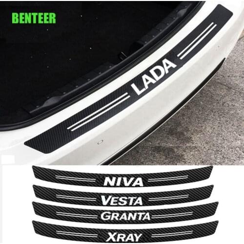 Carbon Fiber Car Bumper Sticker For Lada Vesta Xray Largus Granta NIVA Auto Accessories