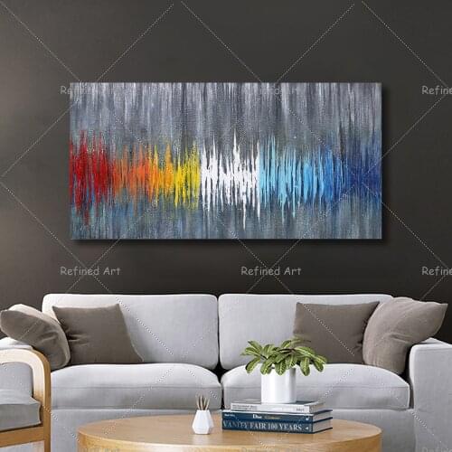 Large Frescoes Hand-Painted Abstract Decorations On Canvas Modern Contracted Pictures Living Room Wall Art