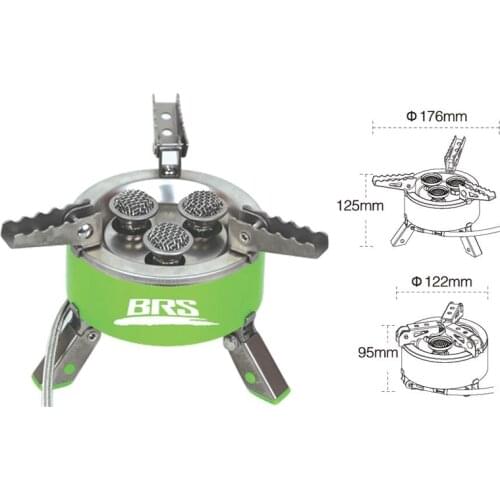 BRS Outdoor Gas Cooker Burner Camping Cooking Advantages Portable Folding 3 Fire Source Burner BRS-73