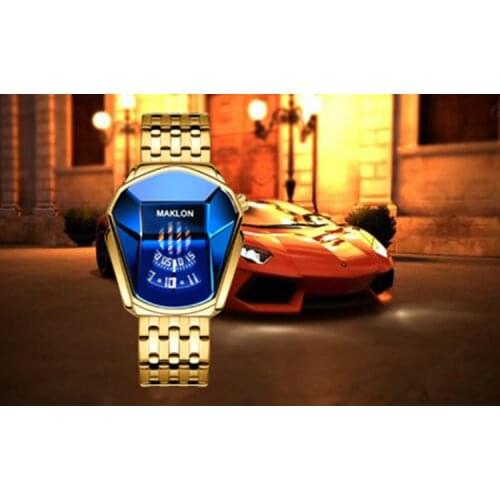 TOP brand DZ Mens Black Technology Watch Mens Waterproof High-end Trend Fashion Steel Band Quartz Watch