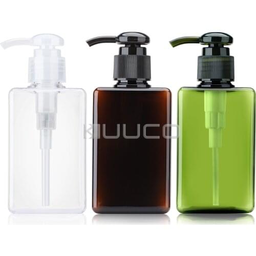 3pcs/set Liquid Soap Dispenser Bottle 150ml Plastic Refillable Square Hand Pump Containers Bathroom Shampoo Lotion Bottle
