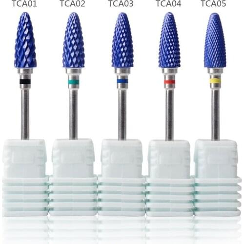 5 pcs nail drill bits Milling Cutter for Manicure Set Ceramic Nail Bits For Manicure Professional Nail Tools Nail Mills