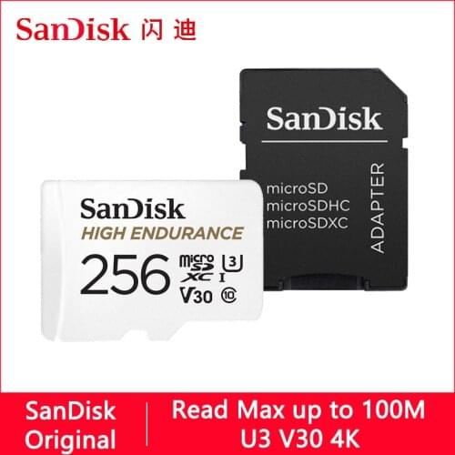 SanDisk HIGH ENDURANCE Micro SD 128GB 32GB 64GB 256GB U3 V30 4K Micro SD Memory Card SD/TF Flash MicroSD Card for Monitor Video